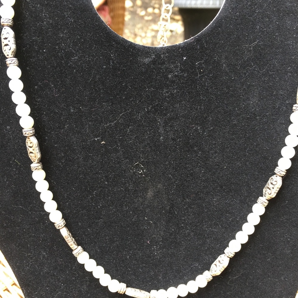 Brighton pearl and silver necklace